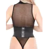 Kinky Diva Corset À Lacets et Sangles Cinchery Noir